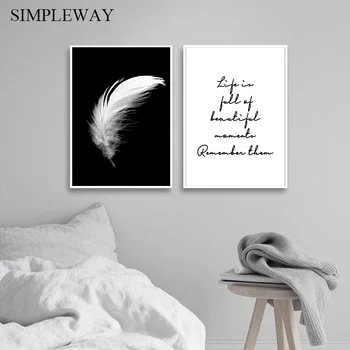 Feather Motivational Black White Poster Nordic Wall Painting Print Simplicity Modern Canvas Art Scandinavian Home Decoration
Feather Motivational Black White Poster Nordic Wall Painting Print Simplicity Modern Canvas Art Scandinavian Home Decoration