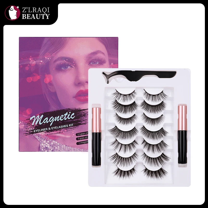 Wholesale 7pairs Magnetic Eyelashes 3D Waterproof Eyelash Magnet fake Lashes Liquid Eyeliner False lash Tweezer Set Makeup Tool
Wholesale 7pairs Magnetic Eyelashes 3D Waterproof Eyelash Magnet fake Lashes Liquid Eyeliner False lash Tweezer Set Makeup Tool