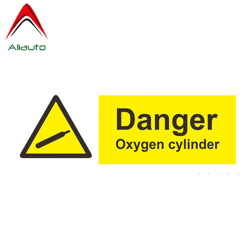 Фото Aliauto Warning Car Sticker Funny Danger Oxygen Cylinder Decal Accessories PVC for Lexus Suzuki Grand Vitara VW Jaguar 17cm*5cm |