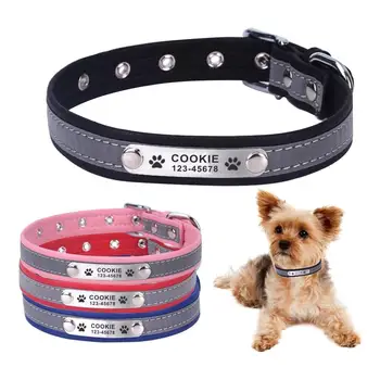 Personalized Reflective Pet Collar Durable Custom Puppy Name Plate Adjustable Free Engraving Basic Leather Cat Dog Collars 
Personalized Reflective Pet Collar Durable Custom Puppy Name Plate Adjustable Free Engraving Basic Leather Cat Dog Collars
