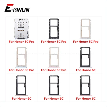 

Sim Card Socket Slot Tray Reader Holder Connector Micro SD Adapter Container For HuaWei Honor 6C 5C Pro Replacement Parts