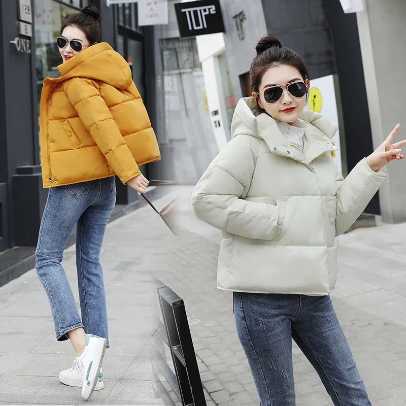 Short Cotton-padded Clothes Women's 2019 Winter New Style Korean-style Loose-Fit BF Thick down Coat Fashion Hooded Solid Color S
Short Cotton-padded Clothes Women's 2019 Winter New Style Korean-style Loose-Fit BF Thick down Coat Fashion Hooded Solid Color S