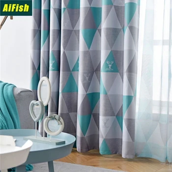 Nordic Modern Blackout Curtains Yellow Blue Geometric Stripe Printing Living Room Room Children Bedroom Curtain Cortinas TM059-4
Nordic Modern Blackout Curtains Yellow Blue Geometric Stripe Printing Living Room Room Children Bedroom Curtain Cortinas TM059-4