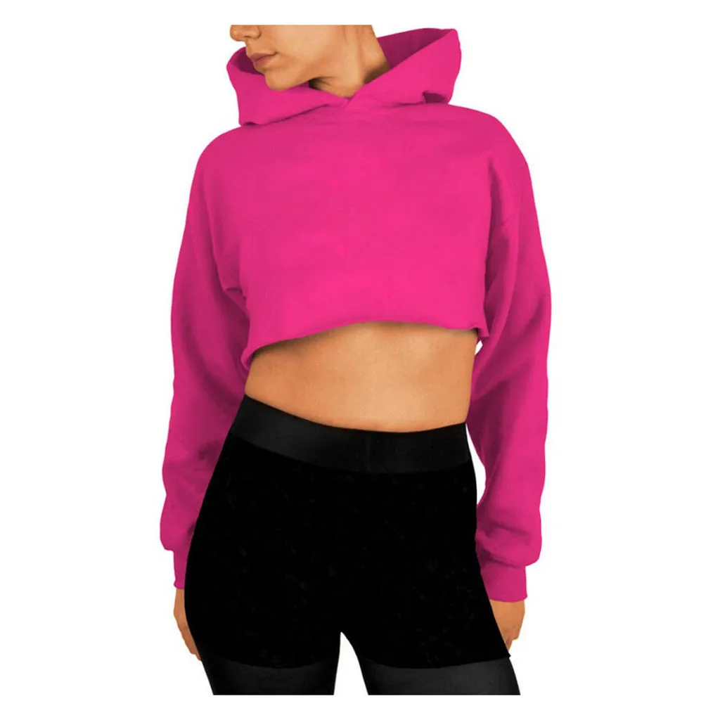 2019 Winter Solid Crop Tops Pullover Fashion Ladies Loose Sweatshirt Casual Autumn Hoodied Female Women's Long Sleeve Pullover
2019 Winter Solid Crop Tops Pullover Fashion Ladies Loose Sweatshirt Casual Autumn Hoodied Female Women's Long Sleeve Pullover