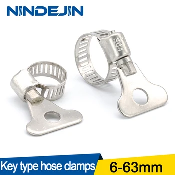 NINDEJIN 5/10pcs worm gear hose clamp adjustable 6-63mm key clamp hose clip for water pipe plumbing automotive mechanical
NINDEJIN 5/10pcs worm gear hose clamp adjustable 6-63mm key clamp hose clip for water pipe plumbing automotive mechanical