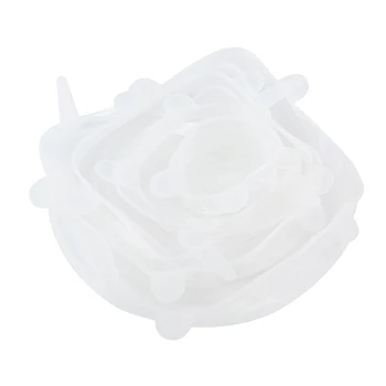 6pcs/set Silicone Lids Durable Reusable Food Save Cover Heat Resisting Fits All Sizes and Shapes of Containers
6pcs/set Silicone Lids Durable Reusable Food Save Cover Heat Resisting Fits All Sizes and Shapes of Containers