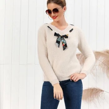 Sweater Women Autumn Fashion Knitted V-neck Sweater Bow Lace-up Tops Slim Bottoming Jumper Pullovers
Sweater Women Autumn Fashion Knitted V-neck Sweater Bow Lace-up Tops Slim Bottoming Jumper Pullovers