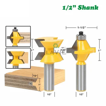 2PC/Set 1/2" 12.7MM Shank Milling Cutter Wood Carving 120 Degree Tenon Router Bit Groove Milling Cutter Wood Tungsten Carbide
2PC/Set 1/2" 12.7MM Shank Milling Cutter Wood Carving 120 Degree Tenon Router Bit Groove Milling Cutter Wood Tungsten Carbide