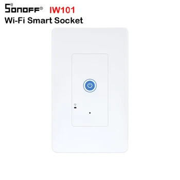

SONOFF IW100 US Wifi Wall Socket Plug 15A 1800W Smart Power Monitoring Wall Switch APP Voice LAN Remote Control Works With Alexa