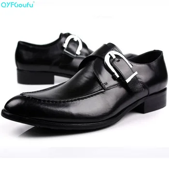 QYFCIOUFU European Style Handmade Genuine Leather Men Black Monk Strap Formal Shoes Office Business Wedding Dress Loafer Shoes
QYFCIOUFU European Style Handmade Genuine Leather Men Black Monk Strap Formal Shoes Office Business Wedding Dress Loafer Shoes