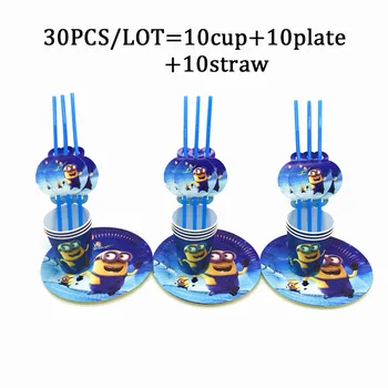 Kids Birthday Party Decoration Disposable Straw Paper Cups Plate Tableware Minions Pattern Minions Theme Kids Party Supplies Set 
Kids Birthday Party Decoration Disposable Straw Paper Cups Plate Tableware Minions Pattern Minions Theme Kids Party Supplies Set