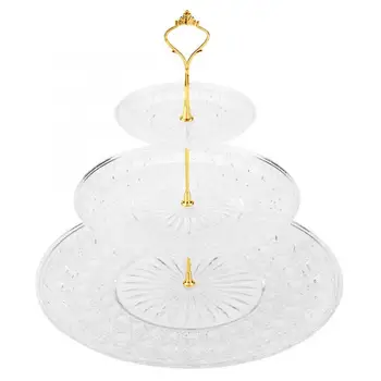 3-Tier Acrylic Round Cake Tray Fruits Nuts Desserts Display for Party Wedding Use for Home 
3-Tier Acrylic Round Cake Tray Fruits Nuts Desserts Display for Party Wedding Use for Home