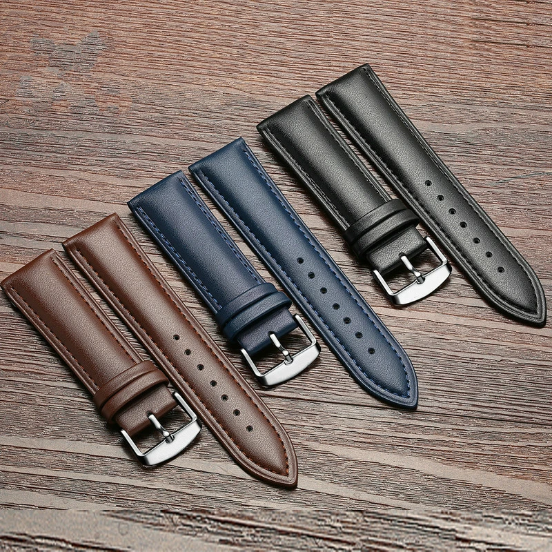 High Quality 20mm 22mm Genuine Leather Strap Watch band Leather Watchband With Black Blue and Brown Colors gear s3 suunto montre
High Quality 20mm 22mm Genuine Leather Strap Watch band Leather Watchband With Black Blue and Brown Colors gear s3 suunto montre