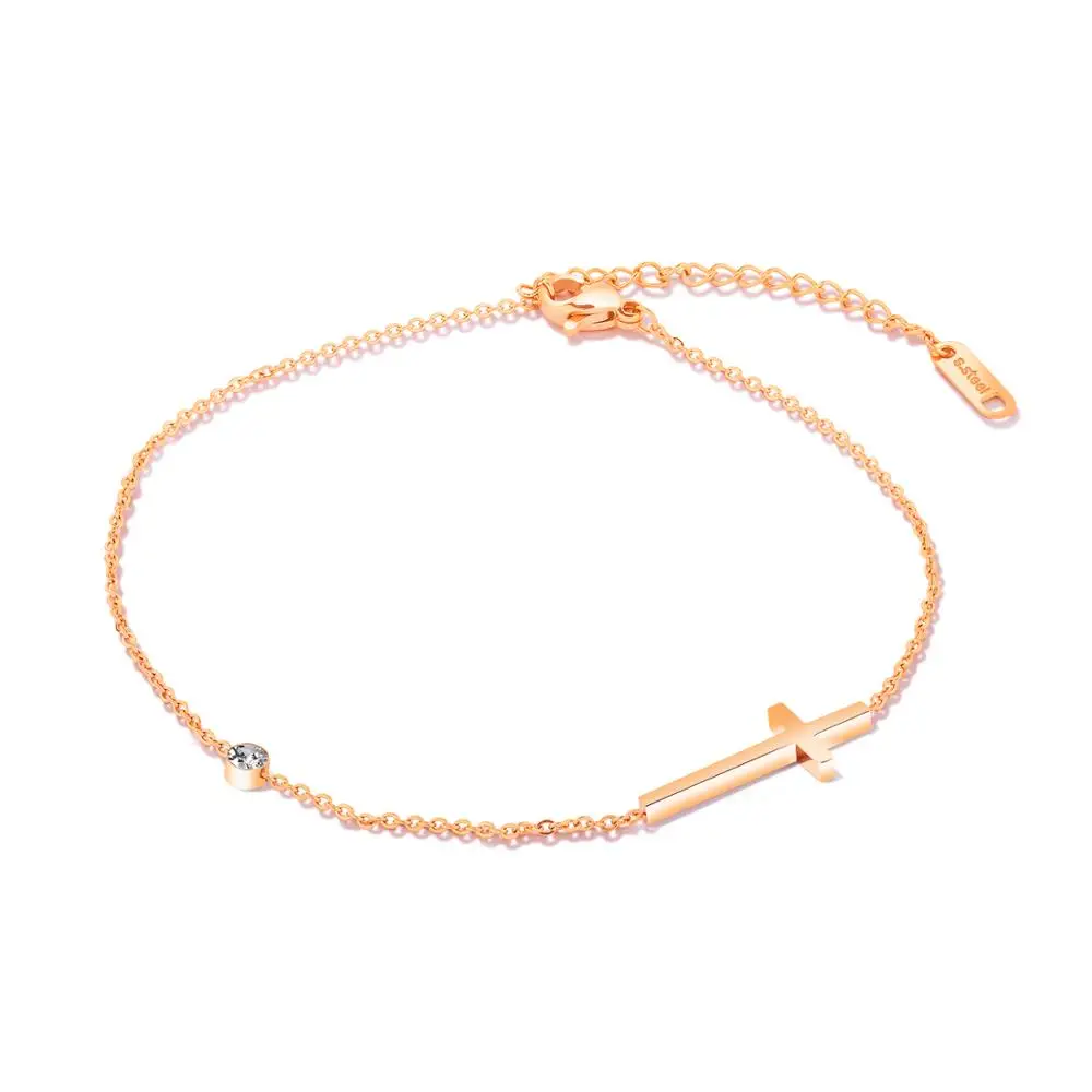 SHOWTIME Anklets For Women Ankle Bracelet Boho Luxury Women Anklets Rose Gold Stainless Steel Cross Foot Chain Feet Bracelet
SHOWTIME Anklets For Women Ankle Bracelet Boho Luxury Women Anklets Rose Gold Stainless Steel Cross Foot Chain Feet Bracelet