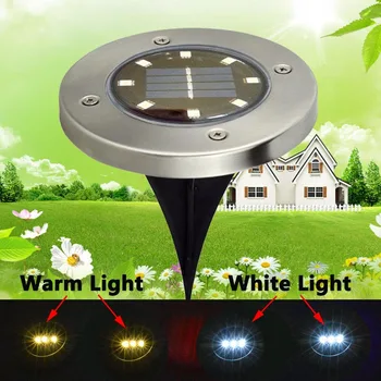 4Pcs Solar Powered Disk Light Solar Underground Lights Stainless Steel Solar Buried Floor Light Outdoor Garden Path Ground Light
4Pcs Solar Powered Disk Light Solar Underground Lights Stainless Steel Solar Buried Floor Light Outdoor Garden Path Ground Light