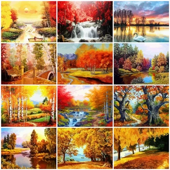 AZQSD DIY Coloring By Numbers On Canvas Tree Home Decoration Paint By Number Kits Autumn Landscape Handmade Gift For Adult
AZQSD DIY Coloring By Numbers On Canvas Tree Home Decoration Paint By Number Kits Autumn Landscape Handmade Gift For Adult