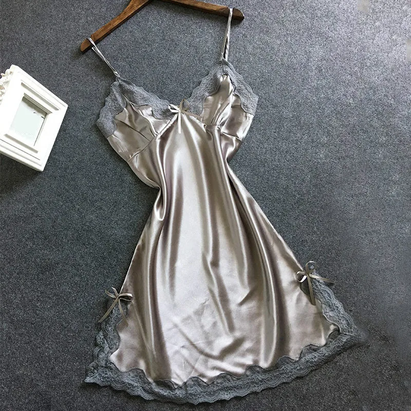 5 Colors Fashion Lingerie Silk Robe Dress Sleepwear Sexy Womens Transparent High-grade Sexy Silk Underwear Summer Ultrathin 
5 Colors Fashion Lingerie Silk Robe Dress Sleepwear Sexy Womens Transparent High-grade Sexy Silk Underwear Summer Ultrathin