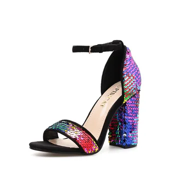 Women High Heels Shoes 2020 New Spring Summer Peep Toe Heels Sandals Women multicolor Sequins Sexy Size 35-40 Sandalias de mujer
Women High Heels Shoes 2020 New Spring Summer Peep Toe Heels Sandals Women multicolor Sequins Sexy Size 35-40 Sandalias de mujer