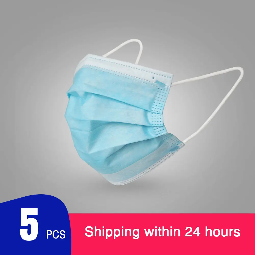 5 PCS CE certification Disposable Facial Protective Cover Masks Set for 3 Layers Dustproof Mask Anti-Dust Salon Earloop
5 PCS CE certification Disposable Facial Protective Cover Masks Set for 3 Layers Dustproof Mask Anti-Dust Salon Earloop