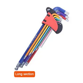 9PCS Chrome Vanadium Steel Ball Allen Key Set Folding Hex Key Wrench Tool Hex L-Wrench Tools Kit For Turning Screws
9PCS Chrome Vanadium Steel Ball Allen Key Set Folding Hex Key Wrench Tool Hex L-Wrench Tools Kit For Turning Screws