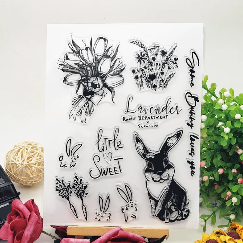 1pc Bunny Bouquet Transparent Silicone Stamp Cutting DIY Hand Account Scrapbooking Rubber Coloring Embossed Diary Decor Reusable
1pc Bunny Bouquet Transparent Silicone Stamp Cutting DIY Hand Account Scrapbooking Rubber Coloring Embossed Diary Decor Reusable