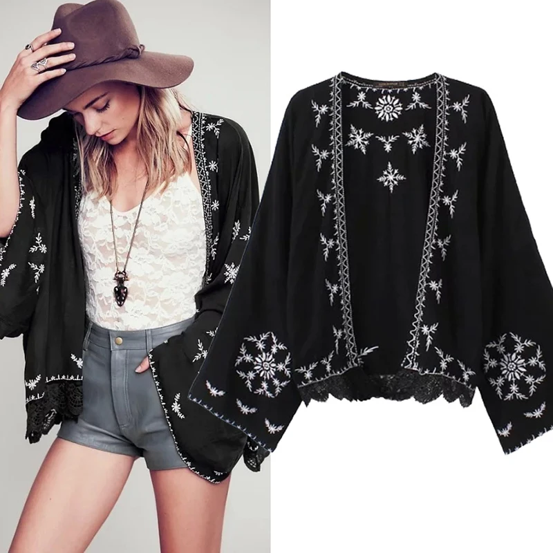 Boho Floral Embroidered Shirts jacket Women Tribal Vintage Ethnic Kimono Cardigan coat Long Sleeve Loose Gauze Blouses Tops
Boho Floral Embroidered Shirts jacket Women Tribal Vintage Ethnic Kimono Cardigan coat Long Sleeve Loose Gauze Blouses Tops