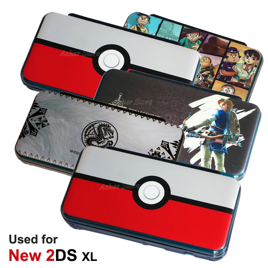 Чехол Nintendo 2DS XL для консоли защитный чехол жесткий с рисунком покебола New 2DSXL