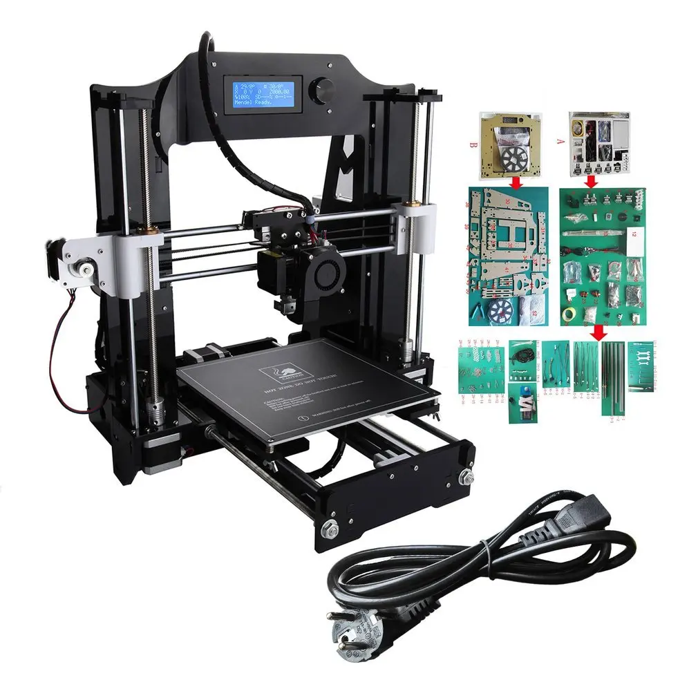 LCD Screen Display 3D Printer Machine Large Printing Size DIY 3D Printer Kit Professional High Precision Printing US/EU Plug
LCD Screen Display 3D Printer Machine Large Printing Size DIY 3D Printer Kit Professional High Precision Printing US/EU Plug
