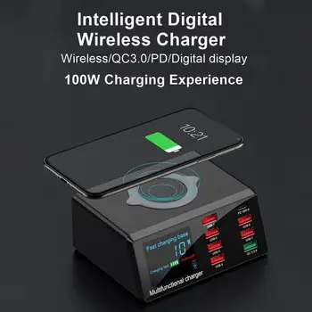 Tongdaytech 100W 8 Port Multi USB Fast Wireless Charger For IPhone 11 Pro Max Quick Charge 3.0 PD Charger For Samsung S10 S9 S8
Tongdaytech 100W 8 Port Multi USB Fast Wireless Charger For IPhone 11 Pro Max Quick Charge 3.0 PD Charger For Samsung S10 S9 S8