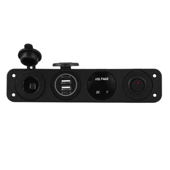For 12 / 24V Vehicle 4 Hole Panel Switch Base Dual USB Car Charger Voltmeter Meter Cigarette Lighter Socket Switch Hot
For 12 / 24V Vehicle 4 Hole Panel Switch Base Dual USB Car Charger Voltmeter Meter Cigarette Lighter Socket Switch Hot