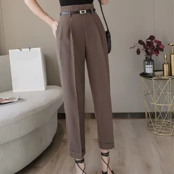 2020 Spring Summer Korean OL Style Women Formal Straight Pants Pockets High Waist Elegant Office Lady Ankle-Length Pants
2020 Spring Summer Korean OL Style Women Formal Straight Pants Pockets High Waist Elegant Office Lady Ankle-Length Pants