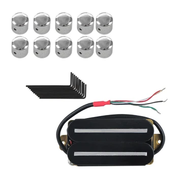10Pcs Metal e Guitar Speed Control Knob Tone Volume Knob & 1 Pcs High Output Pickup Dual Hot Rail Humbucker Pickups
10Pcs Metal e Guitar Speed Control Knob Tone Volume Knob & 1 Pcs High Output Pickup Dual Hot Rail Humbucker Pickups
