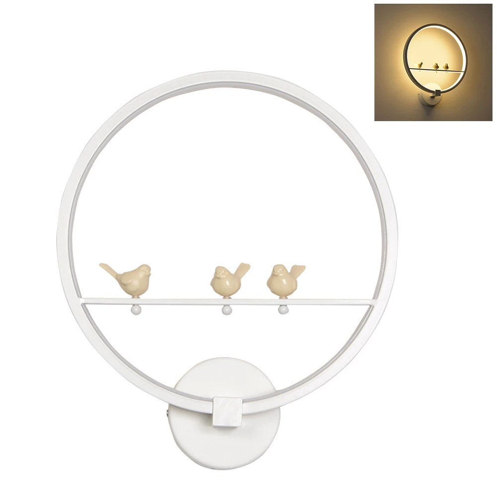 18W Modern Round Bedroom Bedside Led Corridor Arts Sparrow Models Living Room Office Home Decor Plastic Porch Wall Lamp Indoor
18W Modern Round Bedroom Bedside Led Corridor Arts Sparrow Models Living Room Office Home Decor Plastic Porch Wall Lamp Indoor