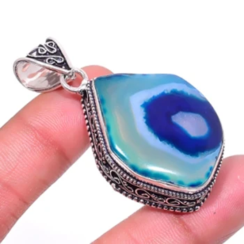 Solar Agates Pendant Silver Overlay over Copper , 52 mm, P6727 
Solar Agates Pendant Silver Overlay over Copper , 52 mm, P6727