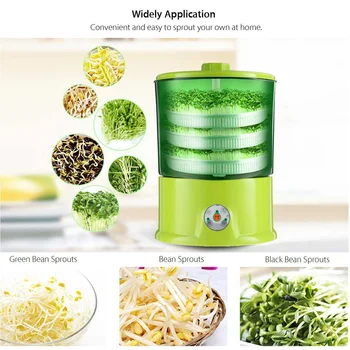 Intelligent 3 Layer large capacity Bean Sprouts Machine 3 Mode Automatic Thermostat Green Seeds Growing Tool Bean Machine 220V
Intelligent 3 Layer large capacity Bean Sprouts Machine 3 Mode Automatic Thermostat Green Seeds Growing Tool Bean Machine 220V