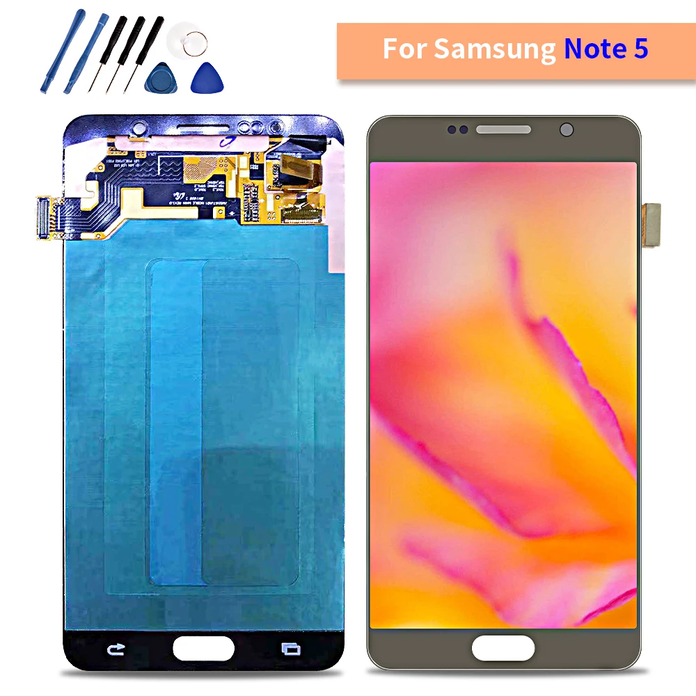 LCD Display for Samsung Galaxy Note 5 N9200 N920F N920A N920T N920C N920V Touch Screen Digitizer Assesmbly replacement
LCD Display for Samsung Galaxy Note 5 N9200 N920F N920A N920T N920C N920V Touch Screen Digitizer Assesmbly replacement
