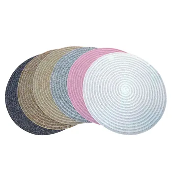 5 pieces Japanese and Korean wind round placemats solid color Western food mats pvc wear-resistant hotel washable placemats
5 pieces Japanese and Korean wind round placemats solid color Western food mats pvc wear-resistant hotel washable placemats
