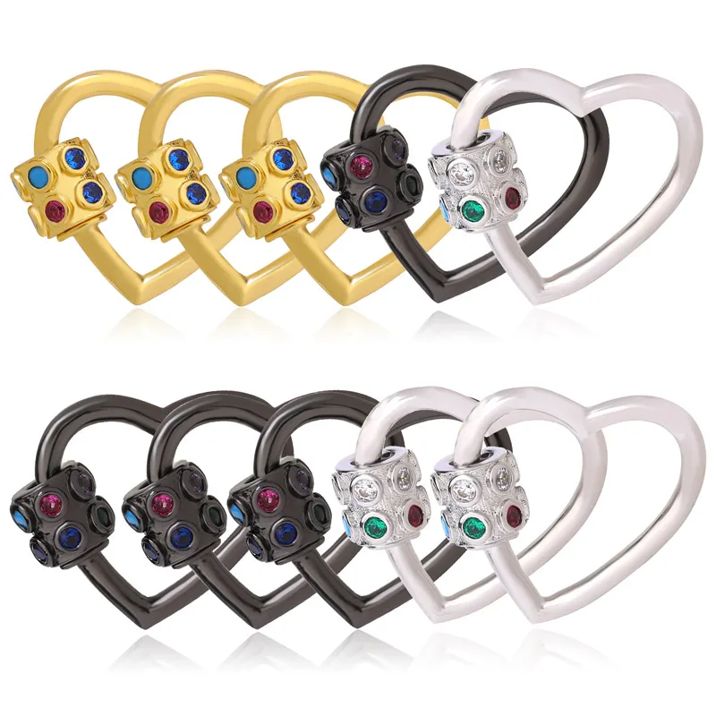 DIY Pendant Colorful zircon heart-shaped spiral Clasps Accessories For Handmade Mesh Chains Necklace DIY Jewelry Making Supplies
DIY Pendant Colorful zircon heart-shaped spiral Clasps Accessories For Handmade Mesh Chains Necklace DIY Jewelry Making Supplies