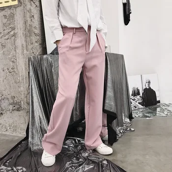 Men Pants Business Casual Straight Suit Pant Male Women Streetwear Hip Hop Vintage Fashion Trousers Black Pink White
Men Pants Business Casual Straight Suit Pant Male Women Streetwear Hip Hop Vintage Fashion Trousers Black Pink White