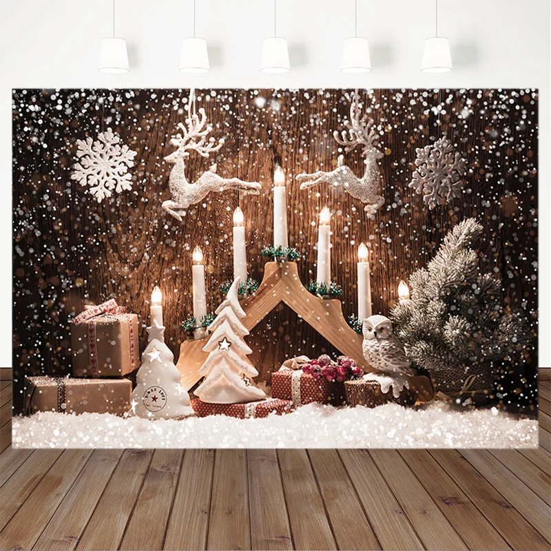 Christmas Theme Backdrops Winter Snowflake Decorative Tree Gift Reindeer Owl Candle Photography Background For Photo Studio
Christmas Theme Backdrops Winter Snowflake Decorative Tree Gift Reindeer Owl Candle Photography Background For Photo Studio
