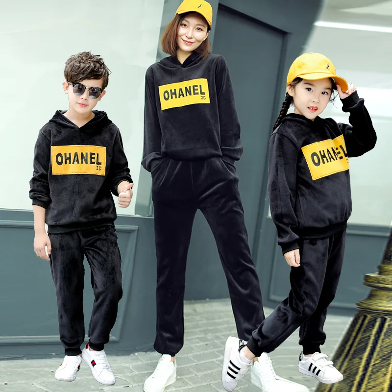19-Autumn And Winter Brushed And Thick Sun Velvet Hoodie Suit Medium-small Big Kid Long Sleeve Hooded Two-Piece Set Parent-child
19-Autumn And Winter Brushed And Thick Sun Velvet Hoodie Suit Medium-small Big Kid Long Sleeve Hooded Two-Piece Set Parent-child