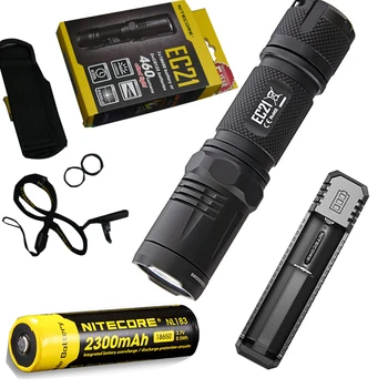 Nitecore EC21 LED Flashlight CREE XP-G2 (R5) LED 460 Lum 194 Meters Distance Torch with 2300mAh 18650 battery and Ui1 Charger
Nitecore EC21 LED Flashlight CREE XP-G2 (R5) LED 460 Lum 194 Meters Distance Torch with 2300mAh 18650 battery and Ui1 Charger