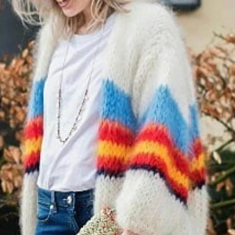 Striped Mohair Knitted Cardigan Plus Size Sweaters Women Winter 2019 Loose Knitwear Cardigans Boho Knit Sweater Womens Fall Coat
Striped Mohair Knitted Cardigan Plus Size Sweaters Women Winter 2019 Loose Knitwear Cardigans Boho Knit Sweater Womens Fall Coat