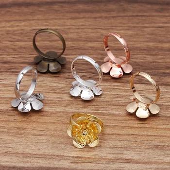 20pcs 18x5mm Blank 3D Flower Bezel Tray Bases Adjustable Women Wedding Ring Settings DIY Rings Jewelry Findings 
20pcs 18x5mm Blank 3D Flower Bezel Tray Bases Adjustable Women Wedding Ring Settings DIY Rings Jewelry Findings