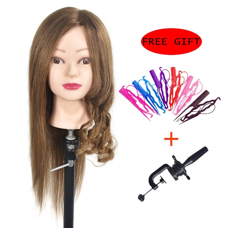 21" Head Mannequin 60% Human Hair Training Head Mannequin Training Heads with Free Clamp hairdressing hair heads
21" Head Mannequin 60% Human Hair Training Head Mannequin Training Heads with Free Clamp hairdressing hair heads