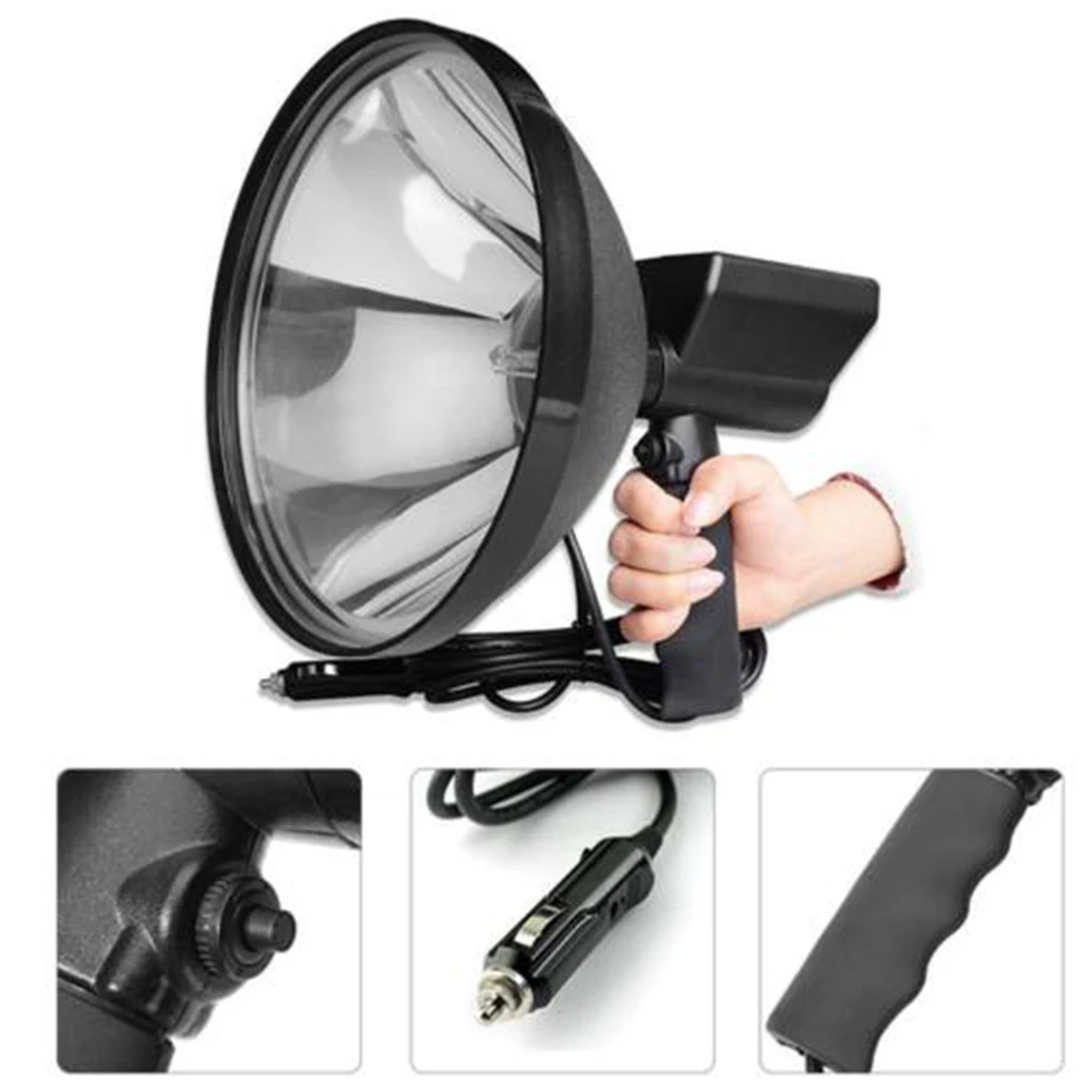12V 100W Outdoor Searching Spot Light Handheld Lamp Multi Functional Long Shots 9inch Waterproof Camping Hunting Fishing Hiking
12V 100W Outdoor Searching Spot Light Handheld Lamp Multi Functional Long Shots 9inch Waterproof Camping Hunting Fishing Hiking