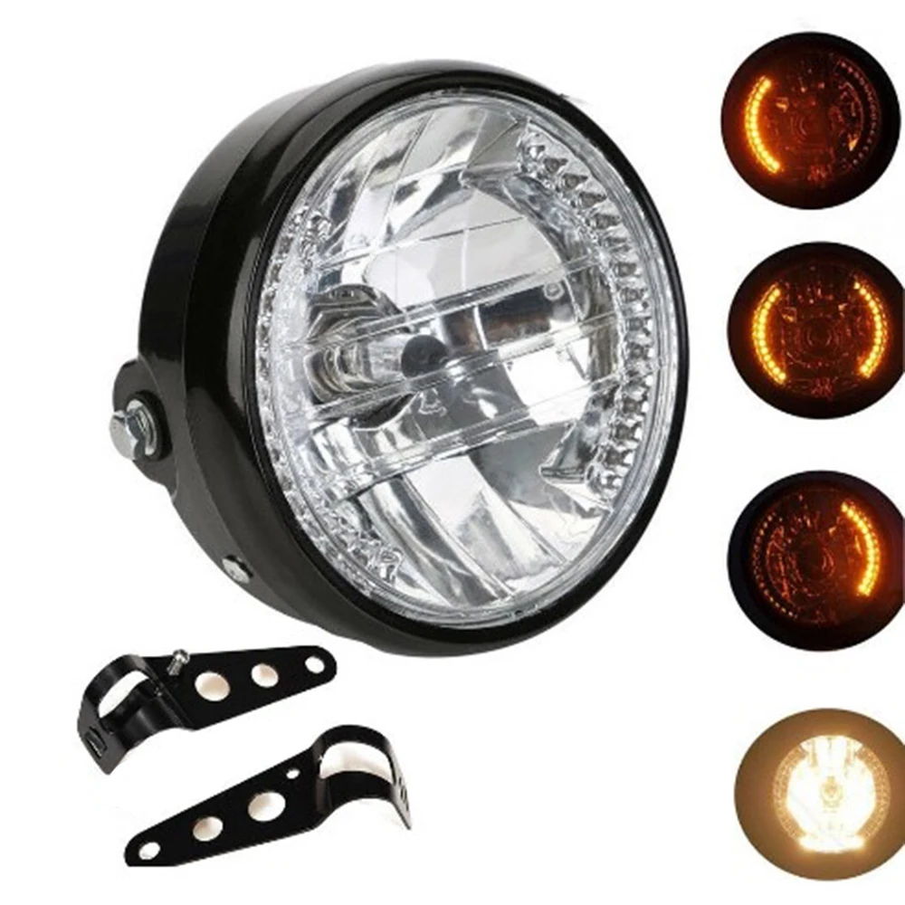 3pcs 6.7" Motorcycle Headlight 35W Amber LED Turn Signal Light+Mount Bracket ABC plastic Motorcycle LED Light 12V Universal
3pcs 6.7" Motorcycle Headlight 35W Amber LED Turn Signal Light+Mount Bracket ABC plastic Motorcycle LED Light 12V Universal