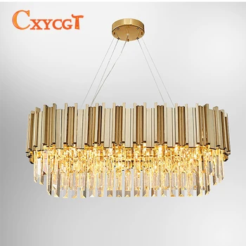Dining Room Modern Crystal Chandelier Luxury Oval Hanging Light Fixtures Suspension LED Lustres De Cristal
Dining Room Modern Crystal Chandelier Luxury Oval Hanging Light Fixtures Suspension LED Lustres De Cristal
