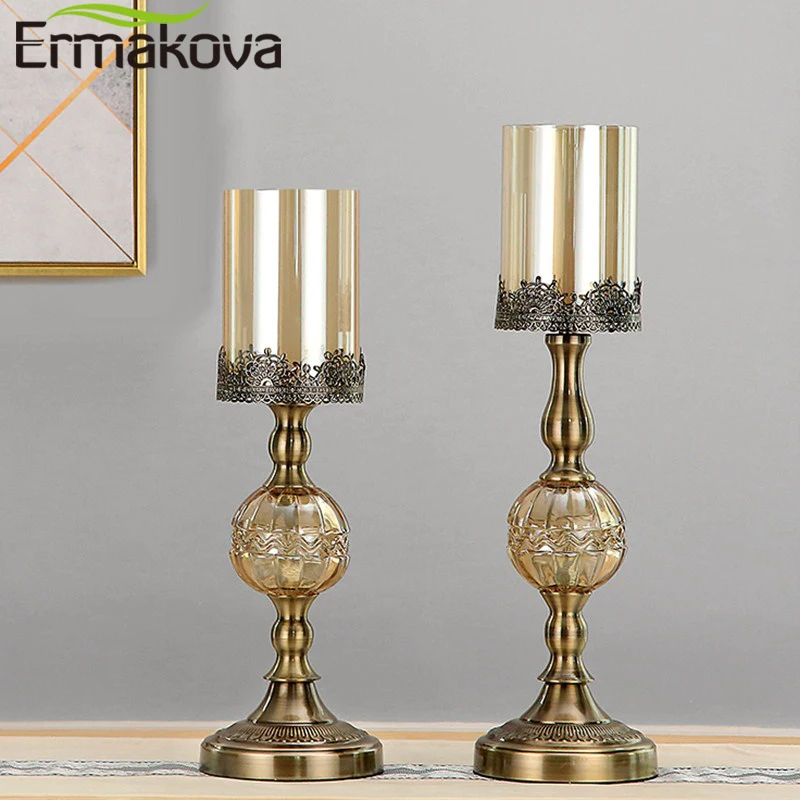ERMAKOVA Candle Holders Metal Candlestick Crafts Wedding Home Decoration Alloy Candle Stand
ERMAKOVA Candle Holders Metal Candlestick Crafts Wedding Home Decoration Alloy Candle Stand