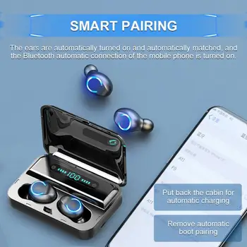 Wireless Bluetooth 5.0 Earphone Waterproof F9 TWS LED Electricity Display Earphone Sports Stereo Earbud Headset
Wireless Bluetooth 5.0 Earphone Waterproof F9 TWS LED Electricity Display Earphone Sports Stereo Earbud Headset